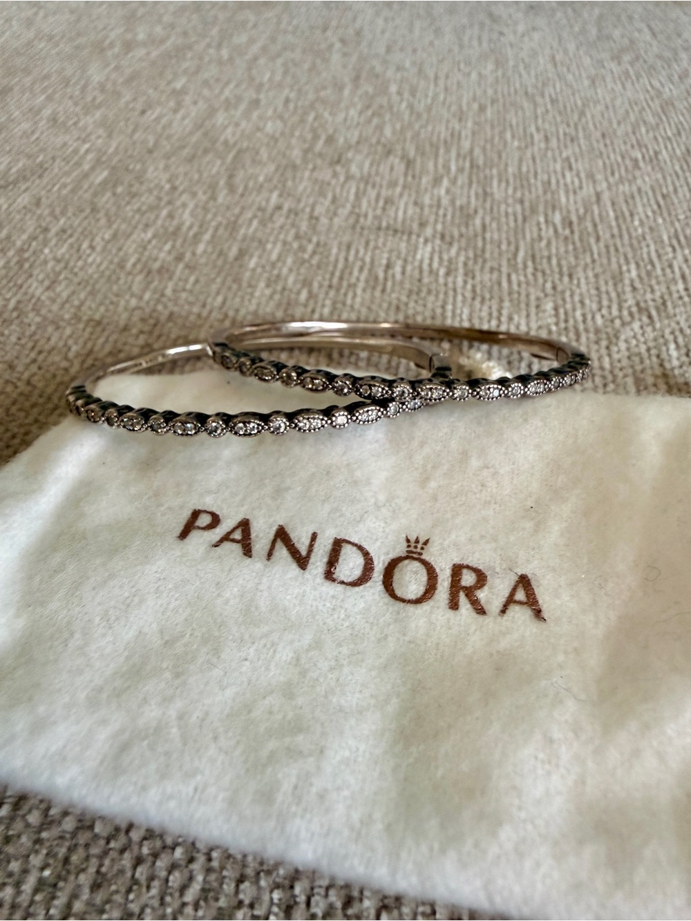Authentic Vintage Pandora Timeless Elegance Bangle #590522CZ